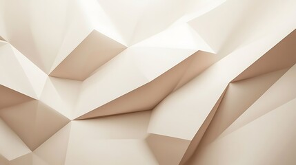 Obraz premium An abstract, light-colored, three-dimensional geometric surface with sharp peaks and valleys