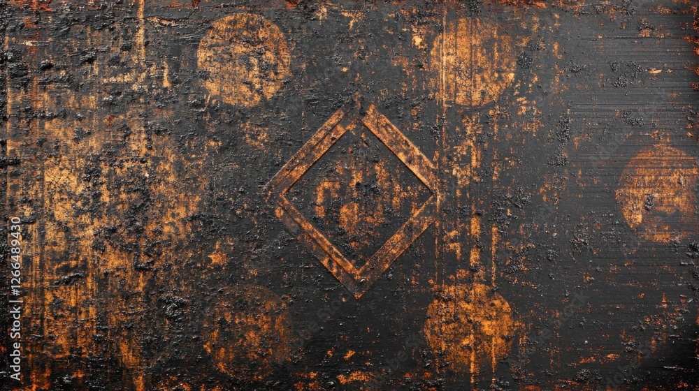 Poster abstract texture with rusty patterns and grunge design elements