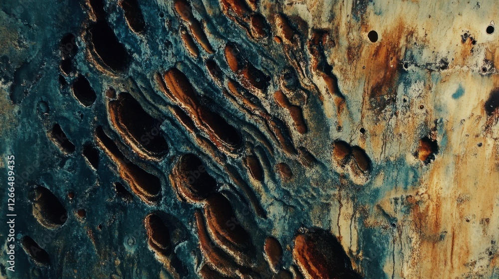 Poster abstract patterns of colorful fluid art on natural surface texture