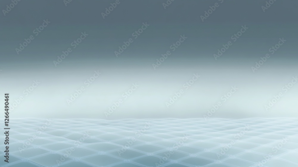 Poster abstract wireframe landscape with subtle waves and soft lighting effect