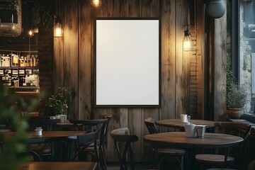 Versatile Uses of Blank Poster Mockups in Rustic Cafes