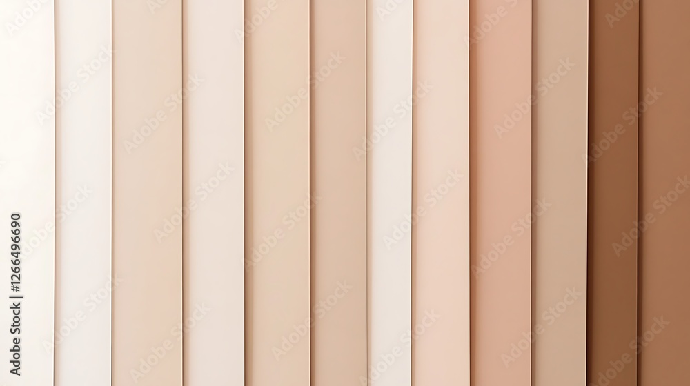 Poster a seamless array of neutral colors displayed vertically, showcasing a gradient of soft, warm tones t