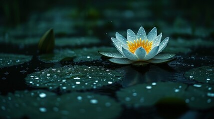 Serene Water Lily in Twilight