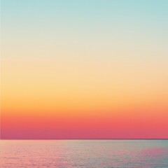Fototapeta premium A serene seascape capturing the tranquil beauty of the horizon, blending soft pastel colors of the sky with gentle waves, evoking peacefulness and calmness for relaxation and refle