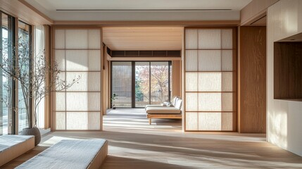 Serene Modern Interior With Natural Light and Minimalist Design