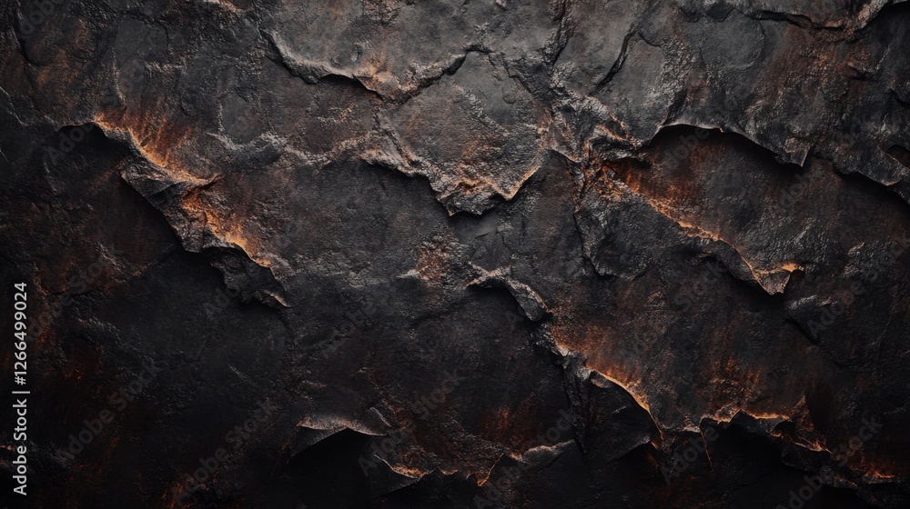 Aufkleber dark textured surface with cracks and rough patterns
