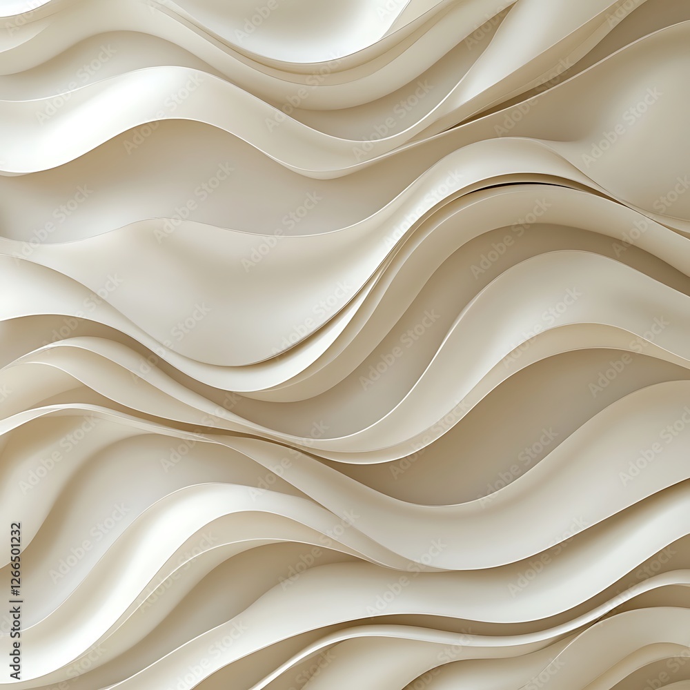 Poster this image showcases smooth, flowing waves in a soft beige color, perfect for backgrounds or design 