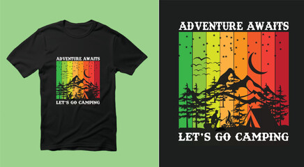 camping t shirt design