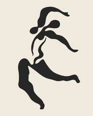 individualistic human silhouette in the wind