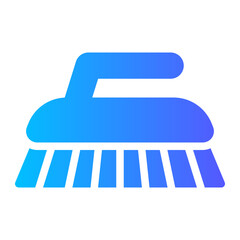 cleaning brush gradient icon