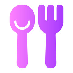 cutlery gradient icon