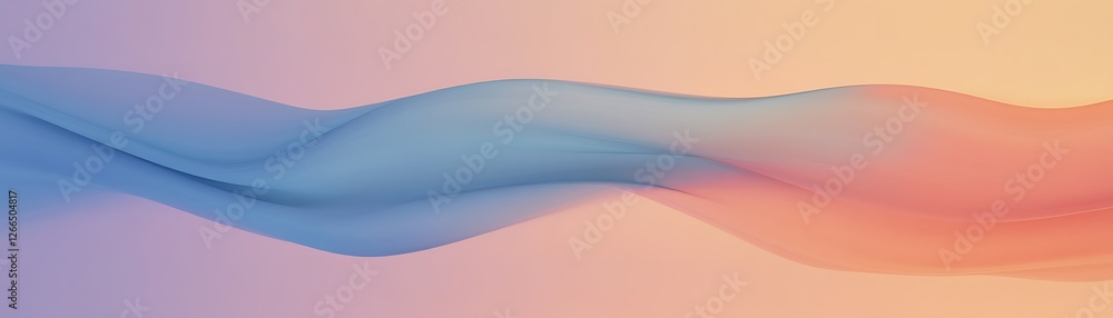 Poster a smooth wave of vibrant colors blending softly, creating an abstract background with a calming and 