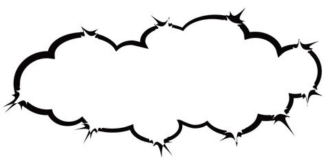 吹き出し　フレーム　シルエット　メッセージ　アイコン