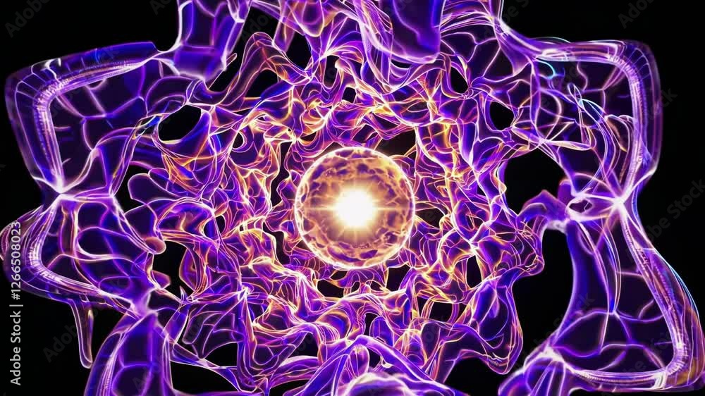 Poster abstract fractal background with circles