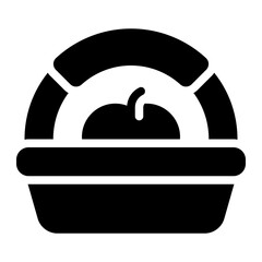 fruit basket glyph icon