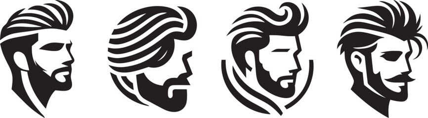 Four stylish men's haircuts.