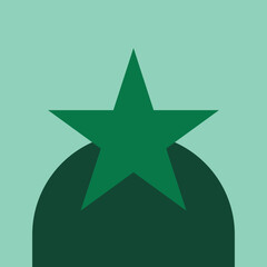 geometric Ramadan ornaments set icon