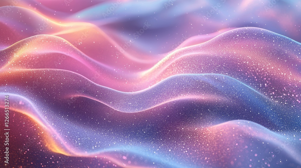 Poster abstract waves of color creating a dreamy, ethereal atmosphere.