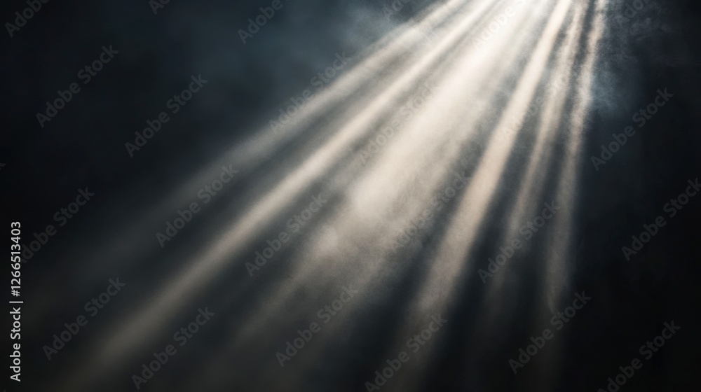 Poster dramatic light rays emanating from dark background with soft texture