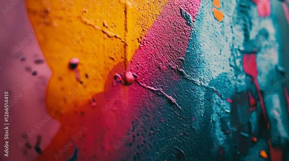 Aufkleber vibrant abstract texture with bold colors and unique patterns