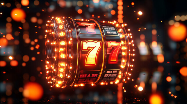Vibrant casino slot machine ignites excitement with colorful lights and spinning reels in a thrilling gaming atmosphere