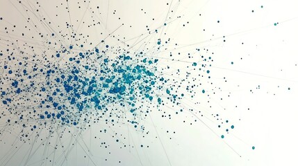 Obraz premium Abstract Data Network Visualization with Connecting Dots and Lines Design