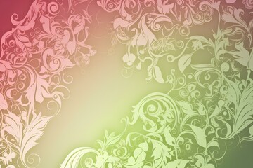 green floral background