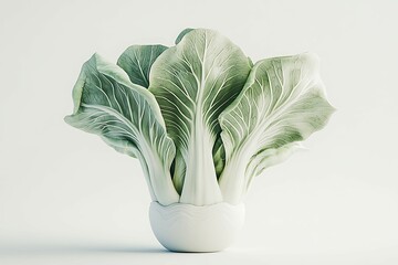 Shanghai Bok Choy on white background