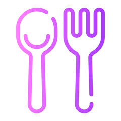 cutlery gradient icon