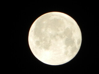 full moon over black