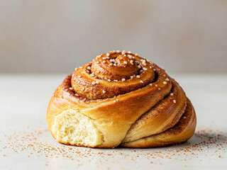 Fototapeta premium Kanelbullar, also known as Swedish cinnamon buns, are a beloved treat in Sweden and beyond. 