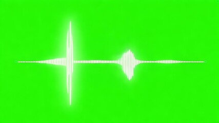 video of  dynamic sound wave icon with smooth sound vibration effects, set against a green screen background for seamless integration into various projects