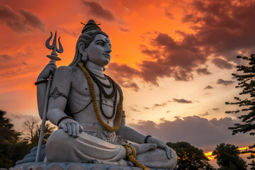 Fototapeta premium Lord shiva 3d stock illustration - Hindu God, Maha Shivaratri, God, Vector, Art Product