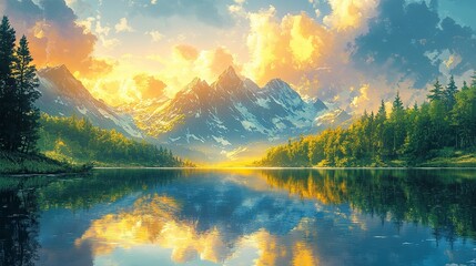 moutain and green,yellow,blue,lake adverture background,illustration --ar 16:9 --stylize 450 --v 6.1 Job ID: b25052df-5b74-4405-89d2-b89f69a3dabc