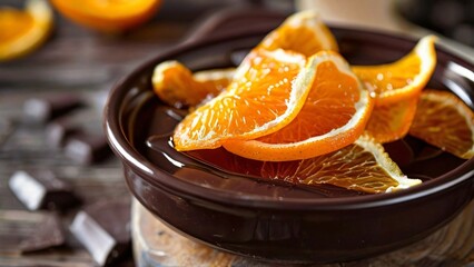 Close-Up of Deliciously Served Dried Orange Peels, Original Dessert for National Candied Orange Peel Day
