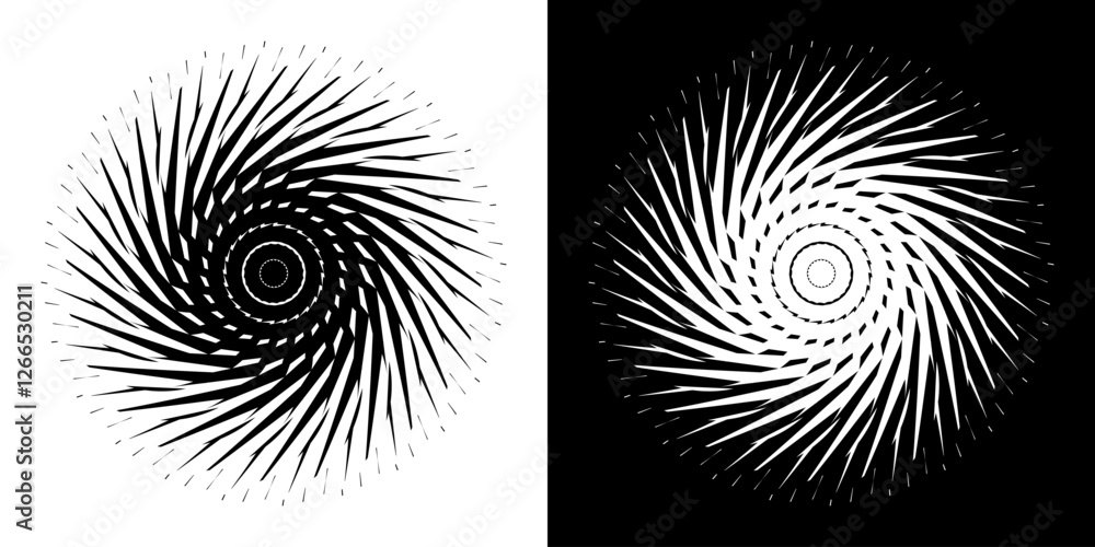 Fototapete abstract background with abstract line pattern in circles. spiral art design as a logo or icon. a bl