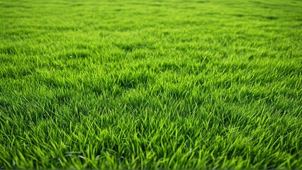 Obraz premium Lush green grass lawn texture providing a serene natural backdrop