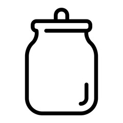 plastic jar line icon