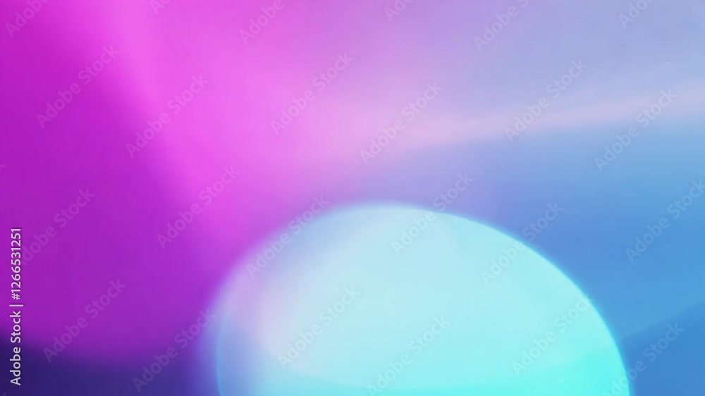 Poster dynamic abstract waves video of magenta and cyan tones in dreamy defocused motion, creating fluid co