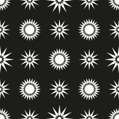 Obraz premium Abstract pattern of white stars on a dark background