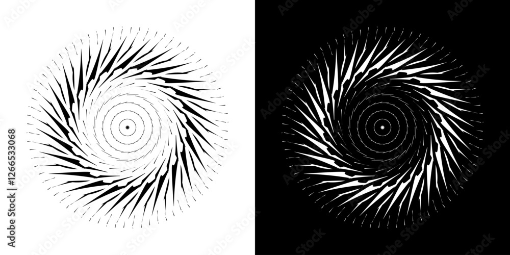 Fototapete abstract background with abstract line pattern in circles. spiral art design as a logo or icon. a bl