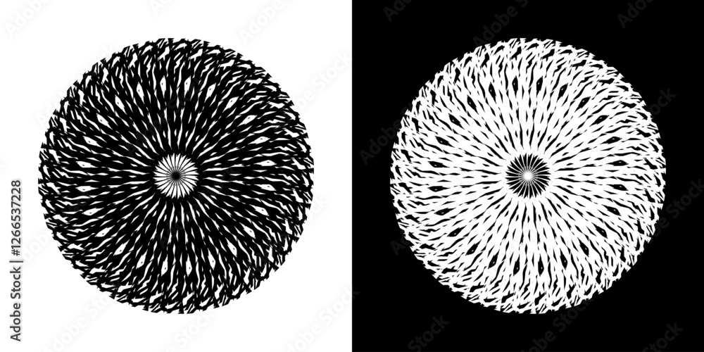Fototapete abstract background with abstract line pattern in circles. spiral art design as a logo or icon. a bl