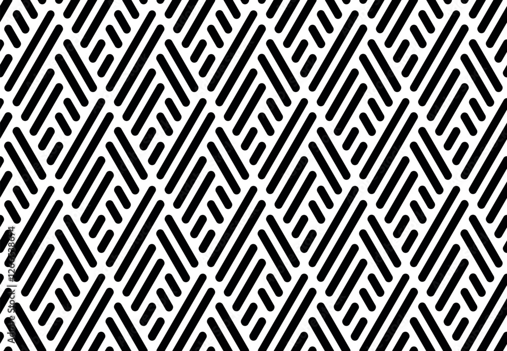 Aufkleber Abstract geometric pattern. A seamless vector background. White and black ornament. Graphic modern pattern. Simple lattice graphic design.