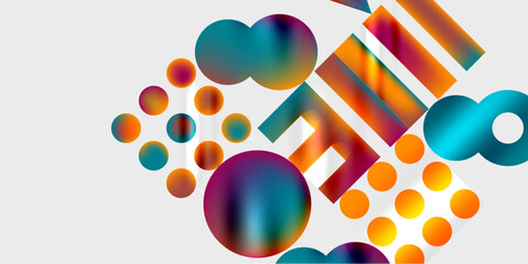 Triangles, circles, squares, rectangles design. Vector Illustration For Wallpaper, Banner, Background, Card, Book Illustration, landing page
