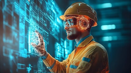 Advanced worker visualizing information with digital overlay technology