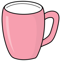Hand drawn mug cartoon illustration 