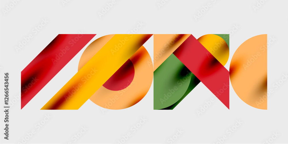 Fototapete Vibrant abstract background circles with smooth gradients, creating a dynamic and modern design. Ideal for creative, tech, or contemporary-themed projects