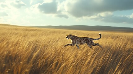 cheetah in the savannah