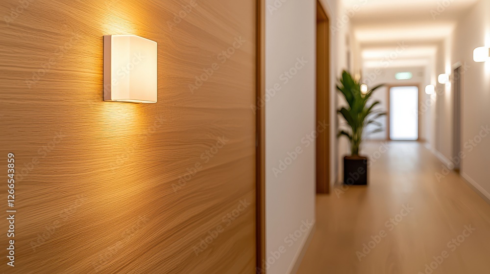 Poster elderly accessible design concept, modern lighting solutions for accessible spaces with illuminated 