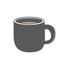 coffee mug vector image illustration in white background.
